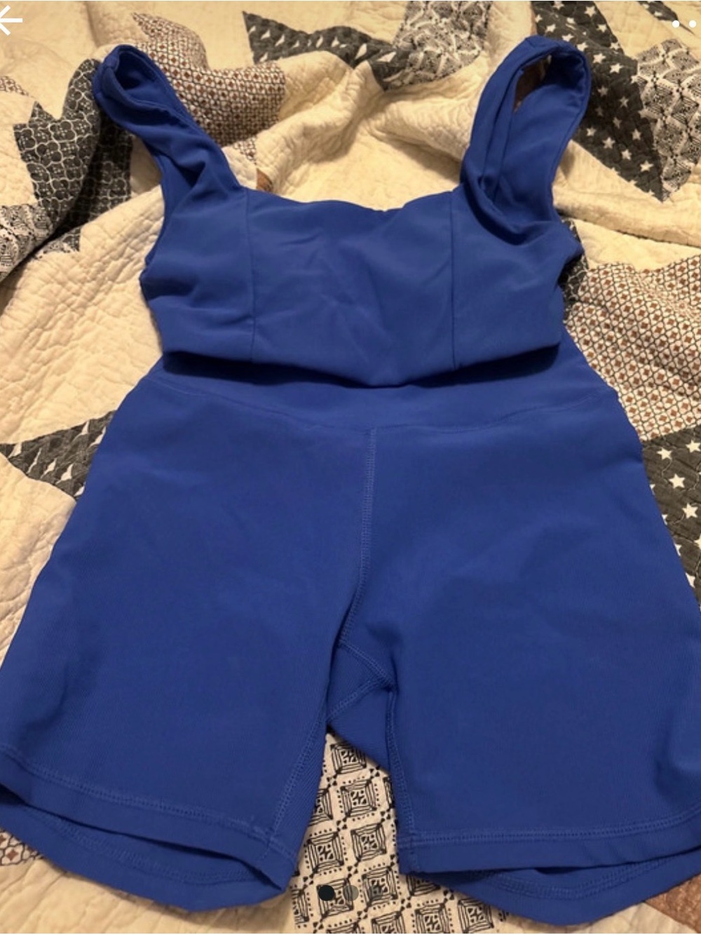 Women's Blue Sleeveless Scoop Neck Bodysuit Romper
